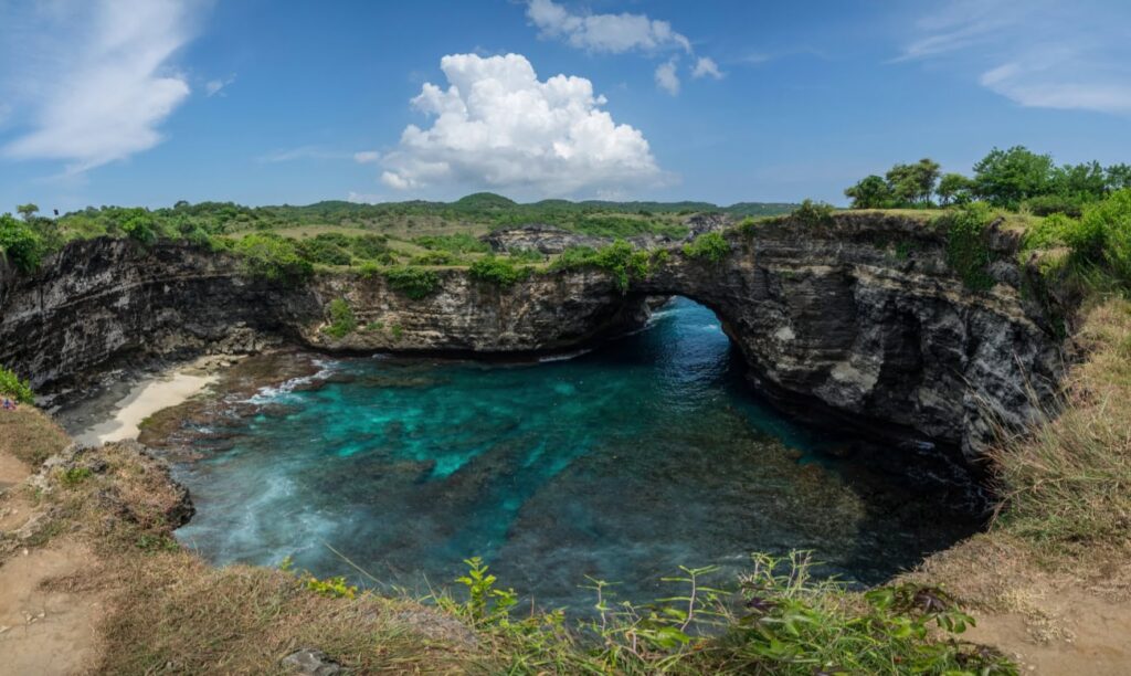 broken beach at nusa penida, bali